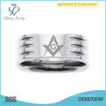 Stainless Steel Masonic Ring. 8MM with a High Polish Finish